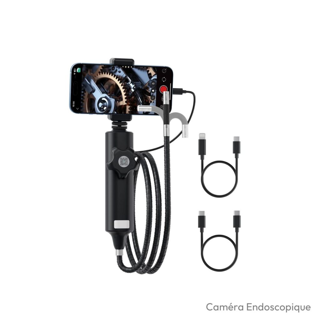 Caméra endoscope articulée HD 1920P rotation 360° IP67 iPhone
